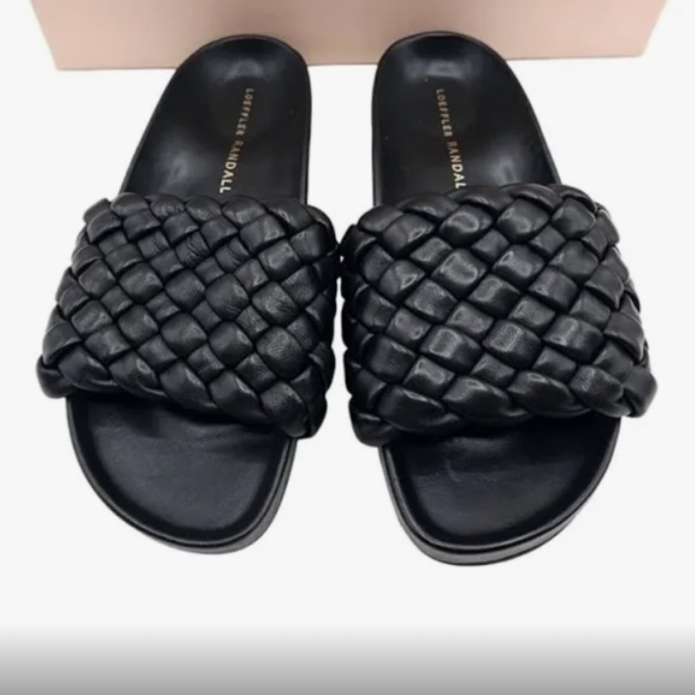 Loeffler Randall Black Woven Sandals
